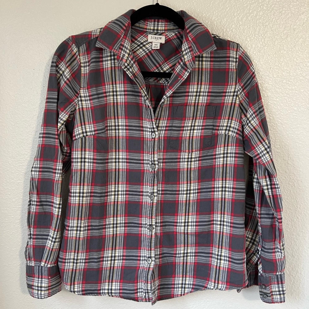J. Crew women’s button down flannel, xs